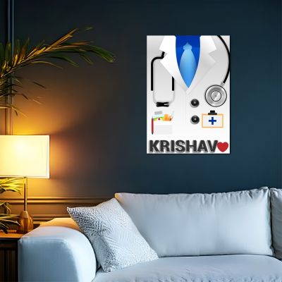Personalized Doctor Acrylic Photo Frame With 3D Name for Hospital, Clinic & Medical Office Gifts for Doctors Clinic Decoration Items Thankyou Gift For Doctor